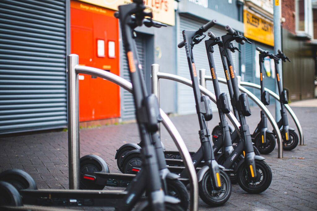 Ginger e-scooters in Middlesbrough