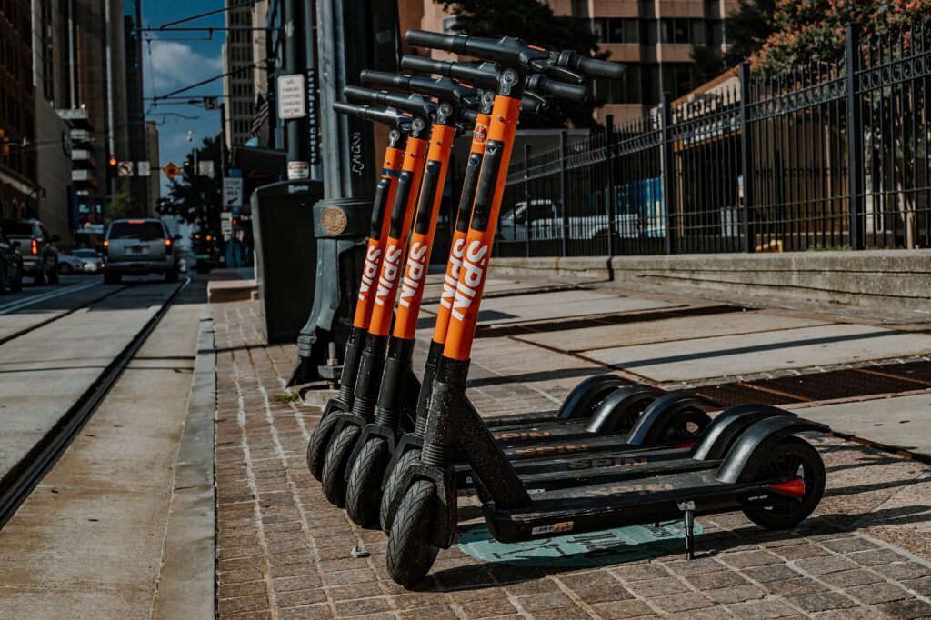 Spin scooters in Atlanta, Georgia