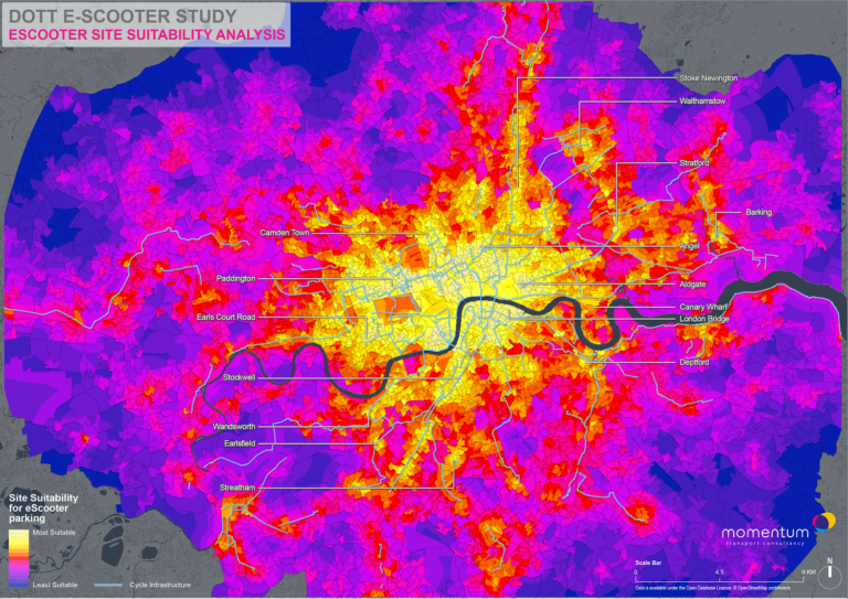 Dott London e-scooter parking map