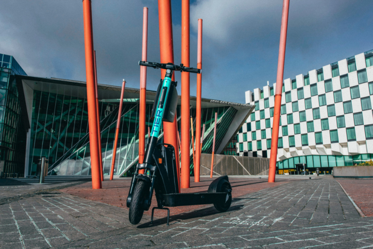 Tier e-scooters at Dublin City University