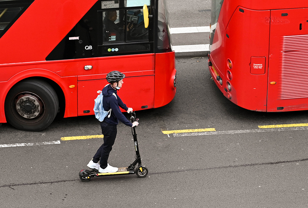 London shared e-scooter