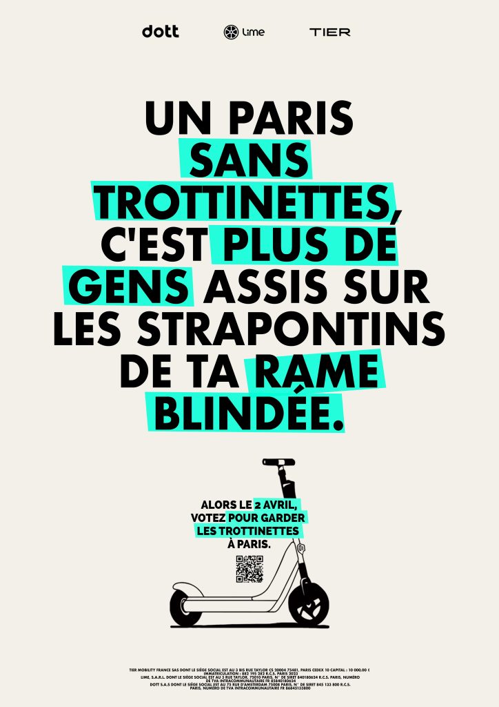 Paris e-scooter campaign